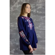 Embroidered tunic "Midnight Flowers"